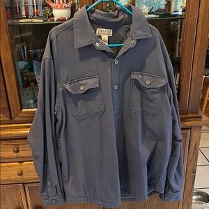 Duluth Trading Co Navy Button-Front Work Shirt Jacket